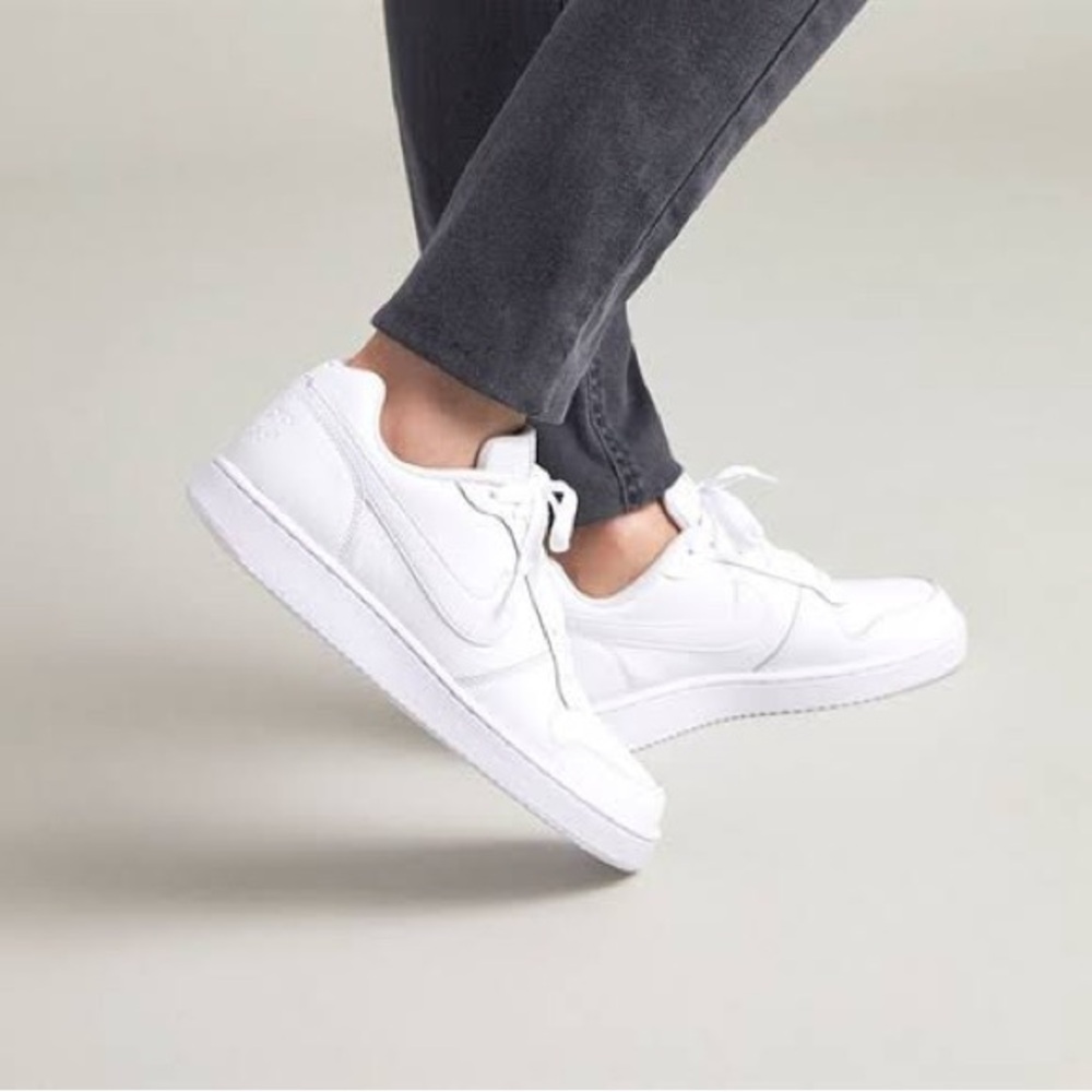 🧡 NIKE 🧡 White Leather Ebernon Low - Brand NEW in Box - Size 6 - Picture 7 of 7